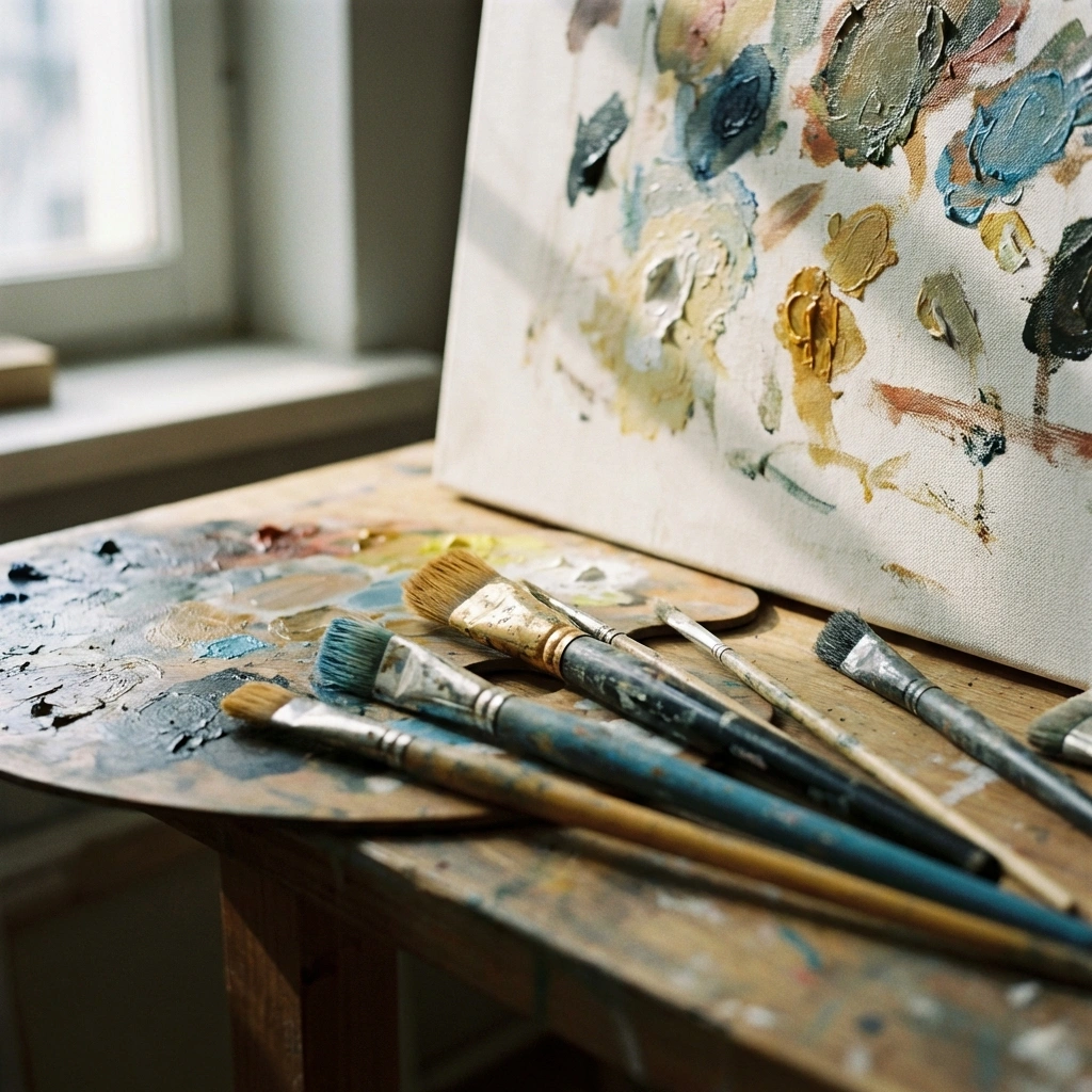 Материалы и детали процесса рисования